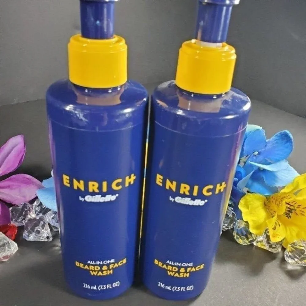 Enrich Gillette Beard Face Mens Wash All One Grooming Soap Creamy